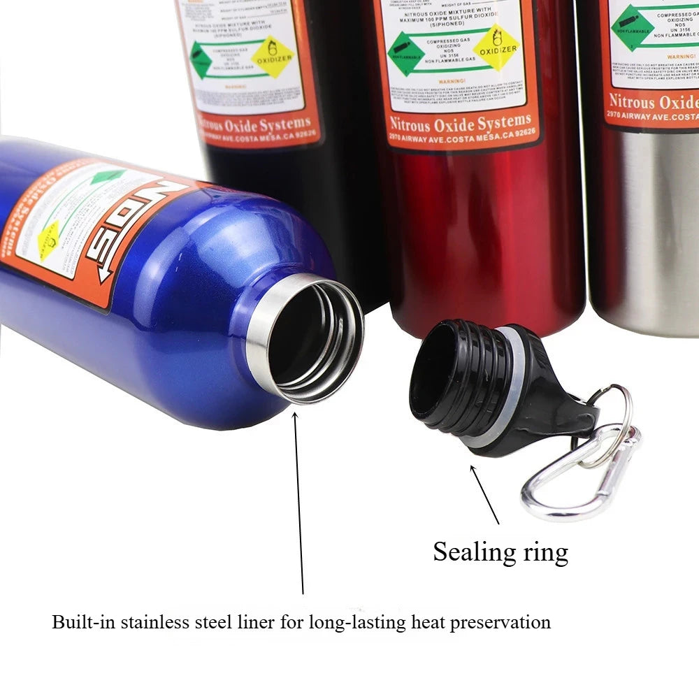 1Pcs Car Insulation Cup NOS Nitrogen Cylinder Vacuum Stainless Steel Kettle 500ML Stainless Thermos Cup Car Interior Accessories